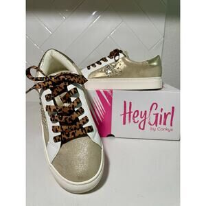 Hey Girl by Corkys Supernova Sneaker In Gold Metallic New With Box Size 7